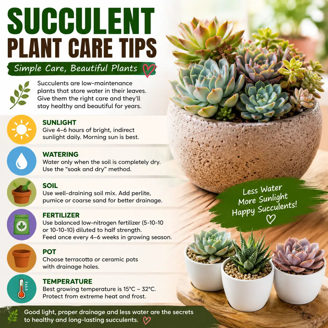 How to take care of succulent plant