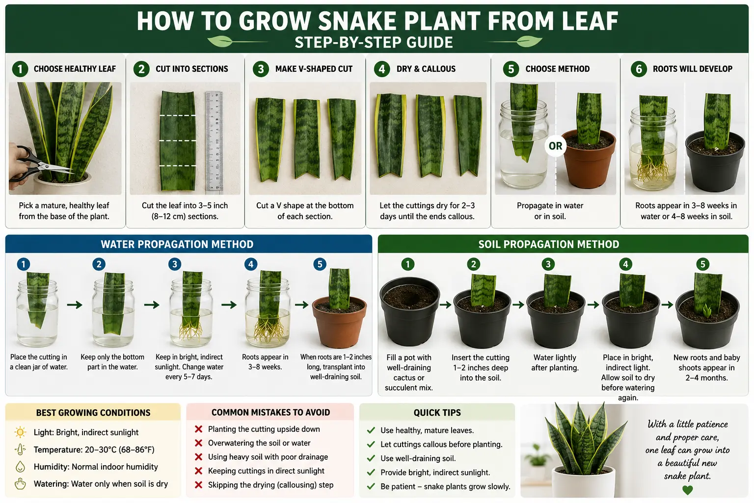 How to Grow Snake Plant from Leaf